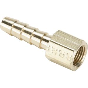 PARKER Barbed Hose Fitting: 3/8" x 1/2" ID Hose, Female Connector 126HBL-8-6