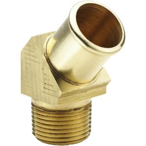 PARKER Barbed Hose Fitting: 1/2" x 5/8" ID Hose, Elbow 179HB-10-8