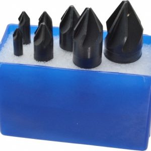 M.A. FORD Countersink Set: 7 Pc, 1/4 to 1" Head Dia, 6 Flute, 60 &deg; Included Angle 79000001