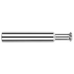 HARVEY TOOL Double Angle Milling Cutter: 120 &deg;, 3/8" Cut Dia, 0.216" Cut Width, 3/8" Shank Dia, Solid Carbide 39124