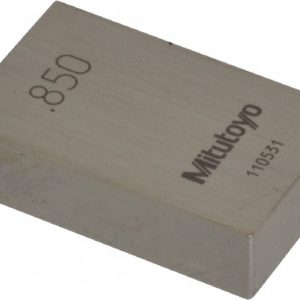 MITUTOYO Rectangle Steel Gage Block: 0.85", Grade AS-1 611218-541