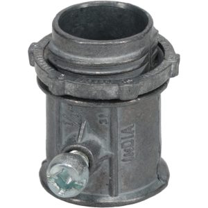 THOMAS & BETTS Conduit Connector: For EMT, Die Cast Zinc, 1/2" Trade Size TC221SC