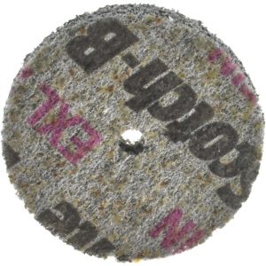 3M Deburring Wheel: 1-1/2" Dia, 1/4" Face Width, 1/8" Hole, Density 2, Silicon Carbide 7000000691