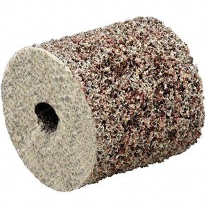 3M Deburring Wheel: 1-1/2" Dia, 1/4" Face Width, 3/16" Hole, Density 8, Aluminum Oxide 7010309296