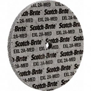 3M Deburring Wheel: 6" Dia, 1/4" Face Width, 1/2" Hole, Density 2, Aluminum Oxide 7000000712
