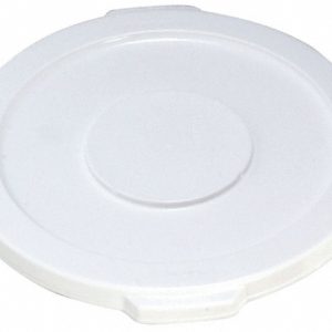 RUBBERMAID Trash Can & Recycling Container Lid: Round, For 10 gal Trash Can FG260900WHT