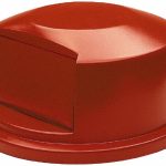 RUBBERMAID Dome Lid: Round, For 44 gal Trash Can FG264788RED