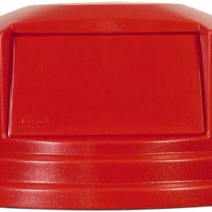 RUBBERMAID Dome Lid: Round, For 55 gal Trash Can FG265788RED