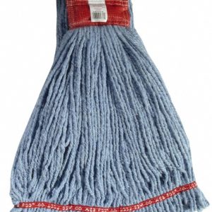 RUBBERMAID Wet Mop Loop: Large, Blue Mop, Blended Fiber FGA25306BL00