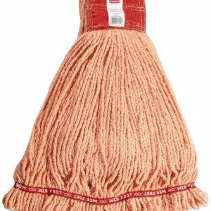 RUBBERMAID Wet Mop Loop: Large, Orange Mop, Blended Fiber FGA25306OR00