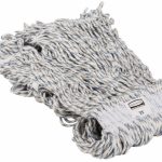 RUBBERMAID Wet Mop Loop: Side Loading, Medium, White Mop, Blended Fiber FGA41206WH00