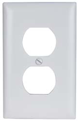 PASS & SEYMOUR 1 Gang, 4-11/16 Inch Long x 2-15/16 Inch Wide, Standard Outlet Wall Plate TP8W