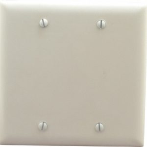 PASS & SEYMOUR 2 Gang, 4-3/4 Inch Long x 4-11/16 Inch Wide, Standard Blank Wall Plate TP23W