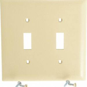 PASS & SEYMOUR 2 Gang, 4-3/4 Inch Long x 4-11/16 Inch Wide, Standard Switch Plate TP2I