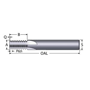SCIENTIFIC CUTTING TOOLS Straight Flute Thread Mill: 1/4-48, Internal, 3 Flutes, 1/4" Shank Dia, Solid Carbide TM187-48A