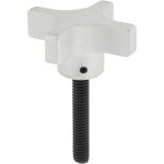 GIBRALTAR Lobed Knob: 2" Head Dia, 4 Points, Aluminum ALHA-3-G