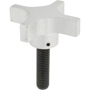 GIBRALTAR Lobed Knob: 63.5 mm Head Dia, 4 Points, Aluminum ALHA-7M-G