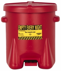 EAGLE 6 Gallon Capacity, Polyethylene Oily Waste Can 933FL