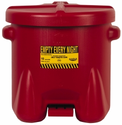 EAGLE 10 Gallon Capacity, Polyethylene Oily Waste Can 935FL