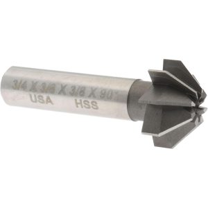 VALUE COLLECTION 3/4" Large x 5/16" Small Dia, 3/8" Width of Cut, 90&deg; Included Angle, 8 Teeth, High Speed Steel Face Angle Cutter FAC750-90