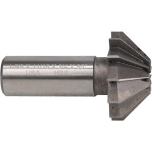VALUE COLLECTION 1-5/8" Large x 5/8" Small Dia, 11/16" Width of Cut, 90&deg; Included Angle, 12 Teeth, High Speed Steel Face Angle Cutter FAC1625-90