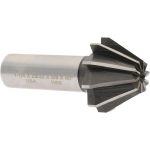 VALUE COLLECTION 1-1/4" Large x 1/2" Small Dia, 25/32" Width of Cut, 60&deg; Included Angle, 10 Teeth, High Speed Steel Face Angle Cutter FAC1250-60