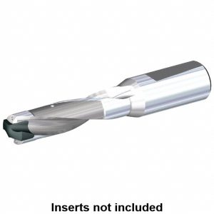KENNAMETAL Replaceable-Tip Drill: 22.5 to 23 mm Dia, 72 mm Max Depth, 25 mm Whistle Notch Shank 1246034