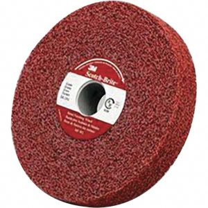 3M Deburring Wheel: 6" Dia, 1" Face Width, 1-1/4" Hole, Density 5, Aluminum Oxide 7010365088