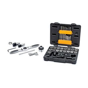 GEARWRENCH Tap & Die Set: #4-40 to 1/2-20 Taps, #4-40 to 1/2-20 Dies, NPT, UNC & UNF 3885