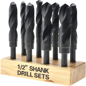 VALUE COLLECTION Drill Bit Set: Reduced Shank Drill Bits, 8 Pc, 1" Drill Bit Size, 118 &deg;, High Speed Steel 01345081