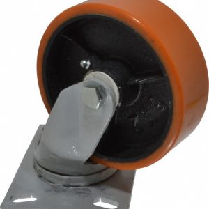 FAIRBANKS Swivel Top Plate Caster: Polyurethane with Semi-Steel Center Polyurethane & Polyurethane Mold on Steel, 6" Wheel Dia, 2" Wheel Width, 1,000 lb Capacity, 7-1/4" OAH W26-6-PO