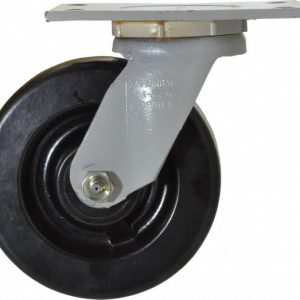 FAIRBANKS Swivel Top Plate Caster: Phenolic, 6" Wheel Dia, 2" Wheel Width, 1,200 lb Capacity, 7-1/4" OAH W26-6-MC