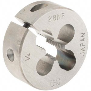 OSG Round Die: 1/4-28, 1" OD, High Speed Steel 2703000