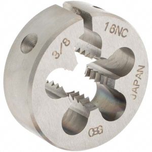 OSG Round Die: 3/8-16, 1" OD, High Speed Steel 2703500