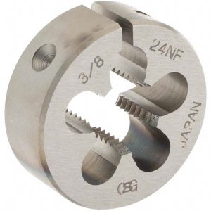 OSG Round Die: 3/8-24, 1" OD, High Speed Steel 2703600