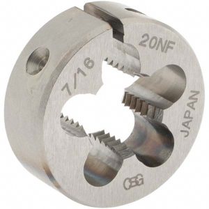 OSG Round Die: 7/16-20, 1" OD, High Speed Steel 2703800