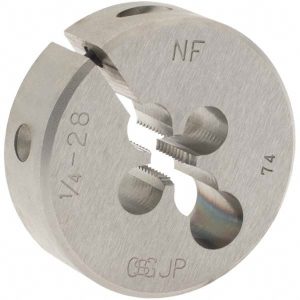 OSG Round Die: 1/4-28, High Speed Steel 2706300