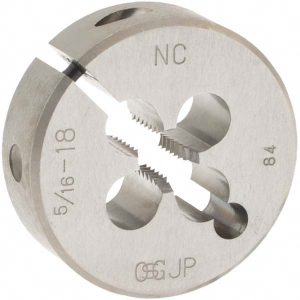 OSG Round Die: 5/16-18, High Speed Steel 2706500