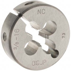 OSG Round Die: 3/8-16, High Speed Steel 2706800