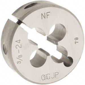 OSG Round Die: 3/8-24, High Speed Steel 2706900