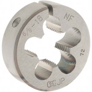 OSG Round Die: 5/8-18, High Speed Steel 2707700
