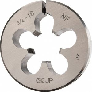 OSG Round Die: 3/4-16, 2" OD, High Speed Steel 2712100