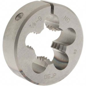 OSG Round Die: 7/8-9, 2" OD, High Speed Steel 2712200