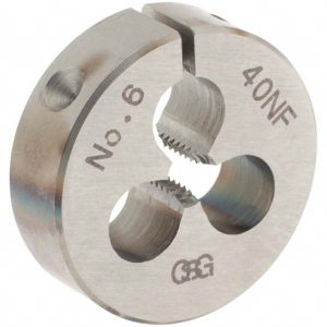 OSG Round Die: #6-40, High Speed Steel 2727600