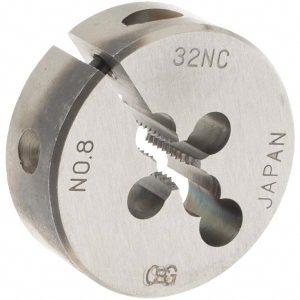 OSG Round Die: #8-32, 1" OD, High Speed Steel 2729100