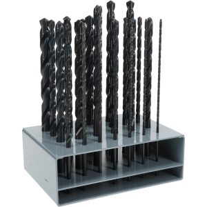 VALUE COLLECTION Drill Bit Set: Aircraft Extension Length Drill Bits, 25 Pc, 118 &deg;, High Speed Steel 01435007