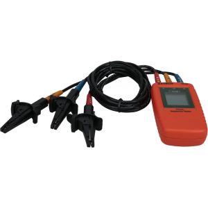 EXTECH 3 Phase, 40 to 600 VAC, 15 to 400 Hz, 32 to 104&deg;F, LCD Display Phase Rotation Tester 480400