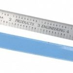 PEC TOOLS Steel Rule: 6" OAL, Decimal & Metric Graduation, Flexible, 1/2" OAW 561-006