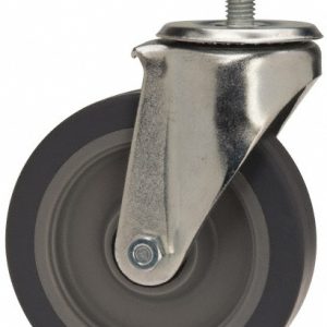 E.R. WAGNER 5" Diam x 1-1/4" Wide x 6-1/8" OAH Stem Mount Swivel Caster 3F09B5B26000110