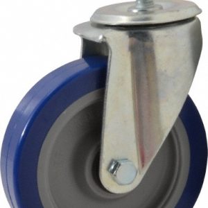 E.R. WAGNER 5" Diam x 1-1/4" Wide x 6-1/8" OAH Stem Mount Swivel Caster 3F09B5B25000110